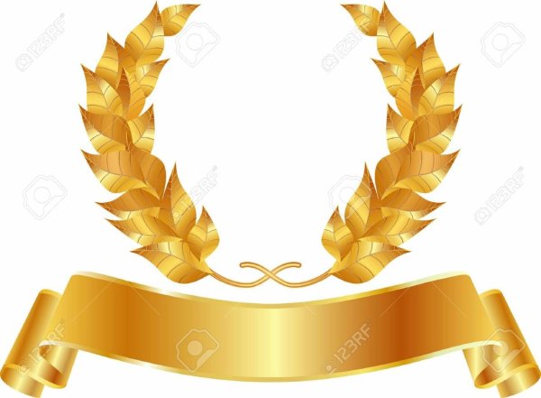 Лавровый венок с лентой