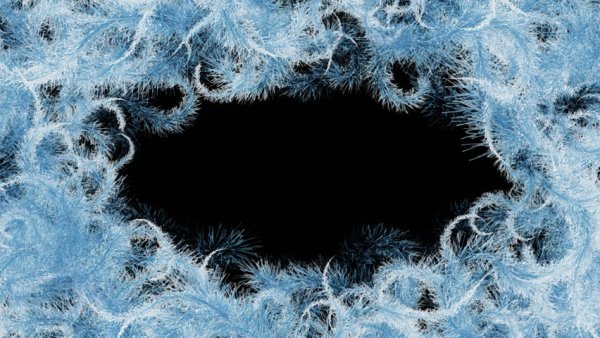Морозные узоры на черном фоне