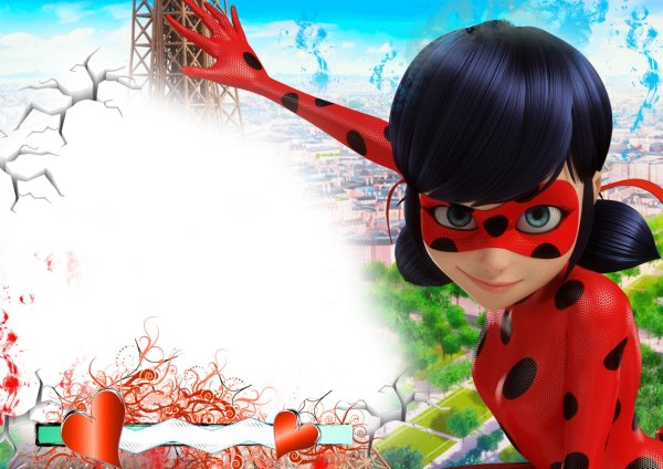 Рамка в стиле леди баг