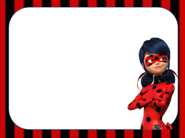 Пригласительные на день рождения в стиле леди баг