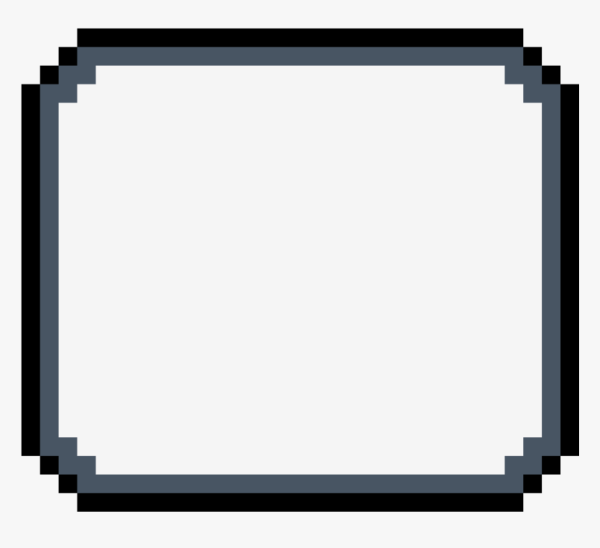 Пиксельная рамка на прозрачном фоне