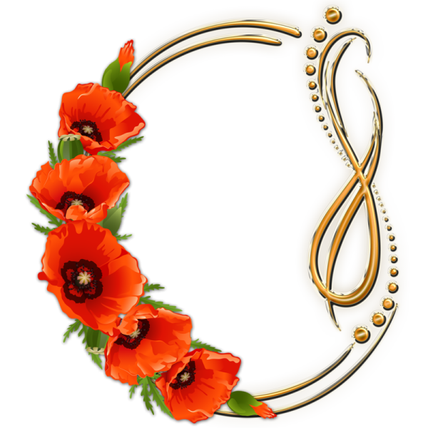 Рамки вырезы с цветочками