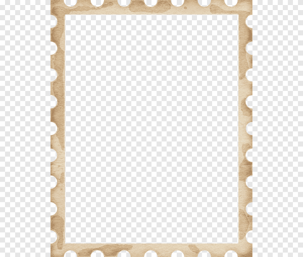 Рамка в виде старинной марки на прозрачном фоне