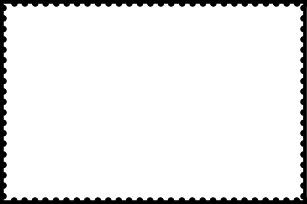 Осенние листья рамка Почтовая марка