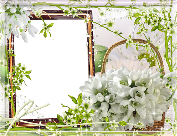 Рамка с днем рождения Весенняя