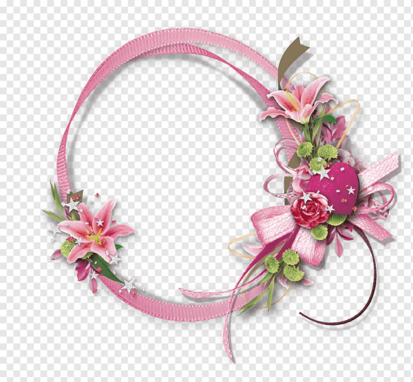 Овальная рамка с лентой