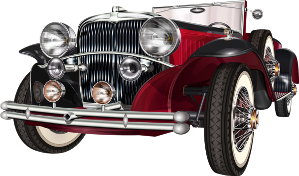 Старый автомобиль на белом фоне