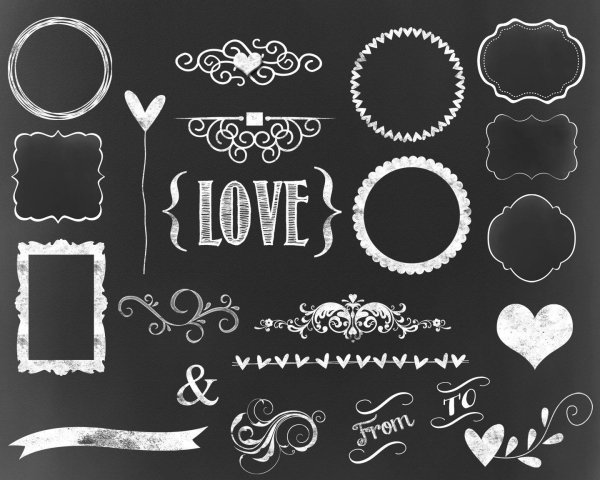 Элементы для меловой доски