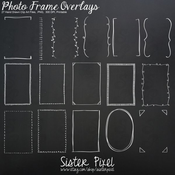 Рамка на грифельной доске