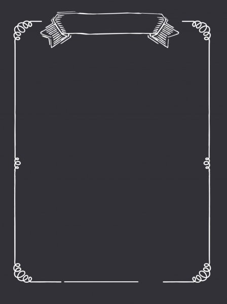 Рамка мелом на доске