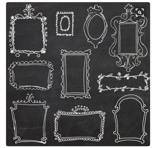 Рамка на грифельной доске
