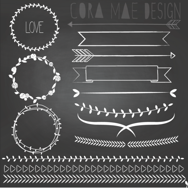 Элементы для меловой доски