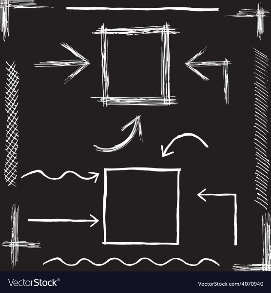 Рамка мелом на доске