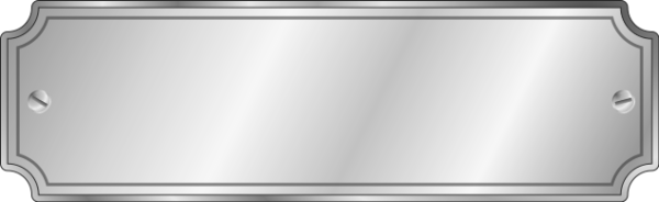 Металлическая табличка с надписью