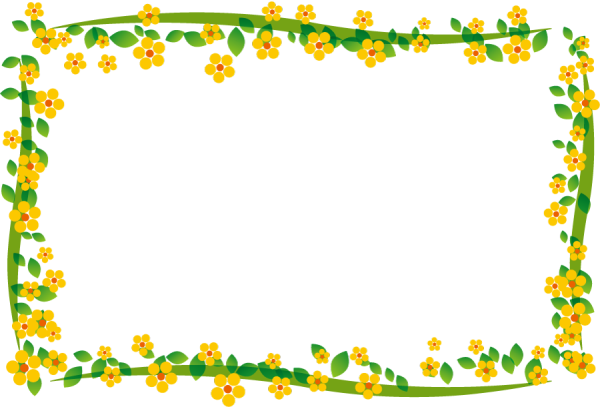 Рамка с мимозами без фона