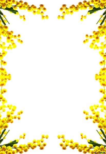 Рамка с желтыми цветами