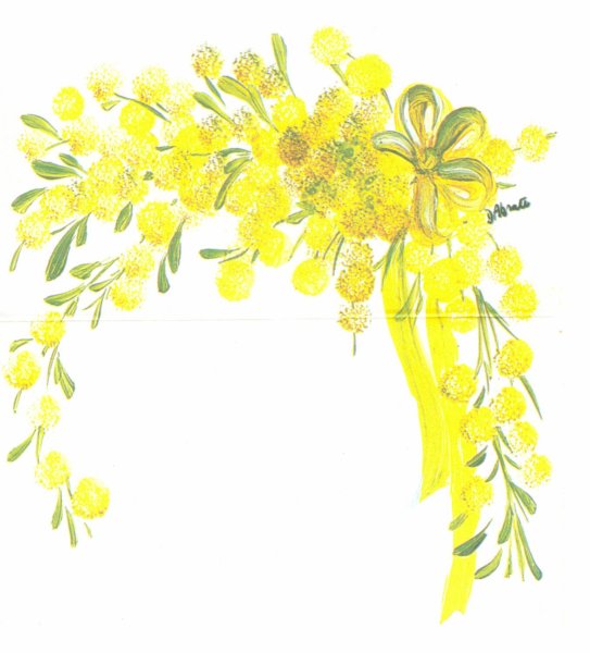 Арка из мимозы