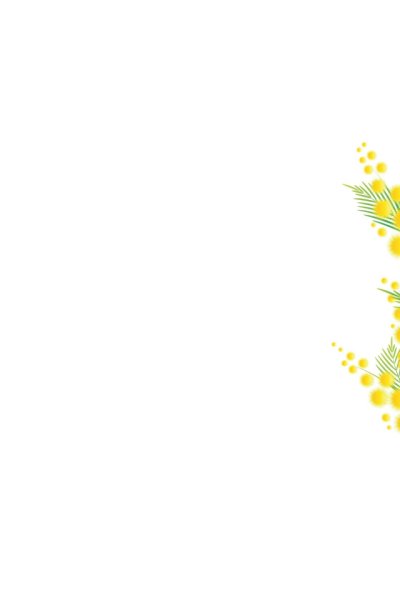 Баннер с мимозой