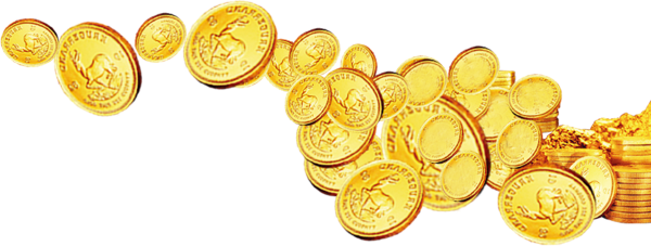 Золотая рамка с монетами