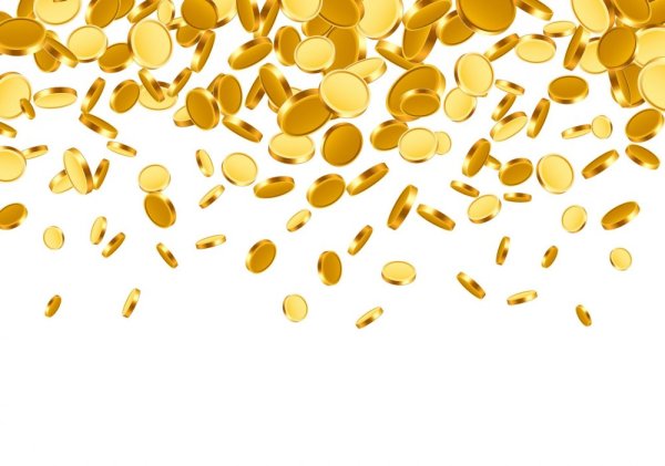 Монеты падают сверху