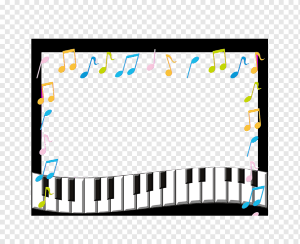 Музыкальные рамки с нотами