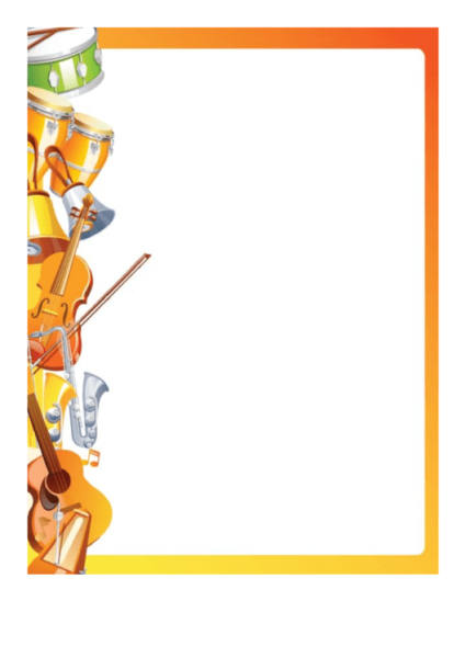 Рамка с музыкальными инструментами для текста