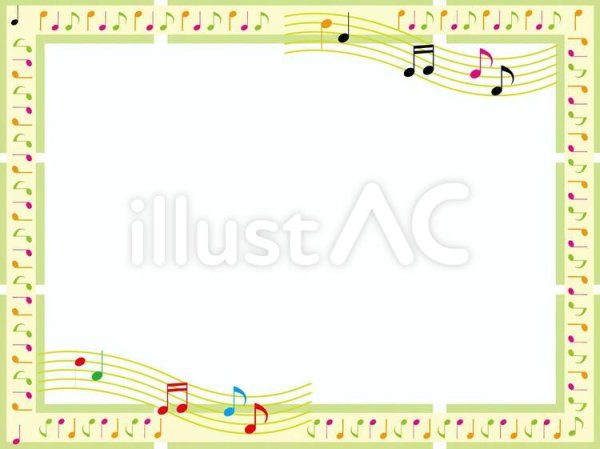 Красивые детские музыкальные рамки для текста