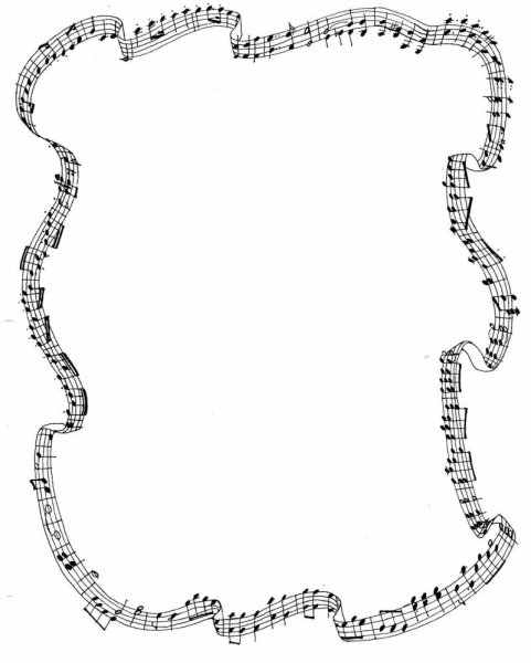 Рамка нотки для текста