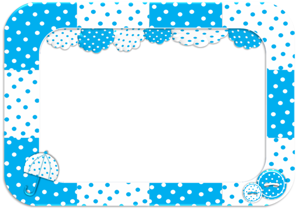 Рамка голубая детская