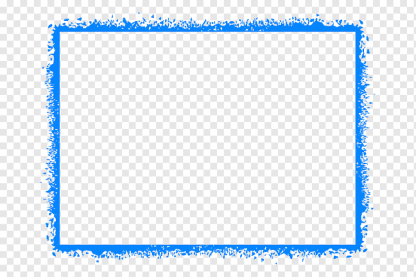 Синяя рамка на прозрачном фоне