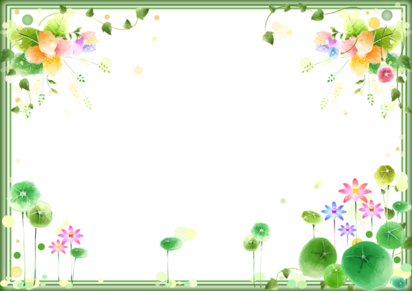 Рамка летняя на прозрачном фоне