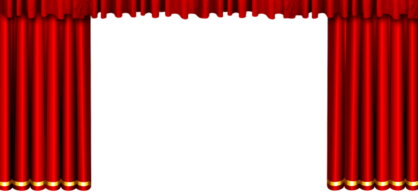 Театральные шторы на прозрачном фоне