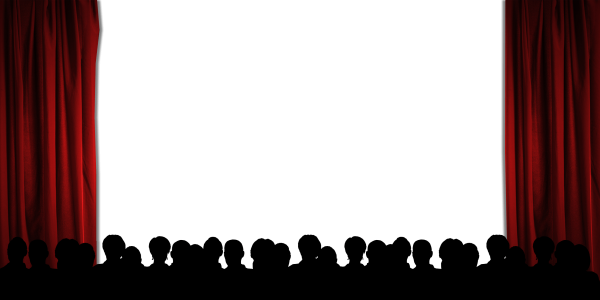Силуэты зрителей в театре