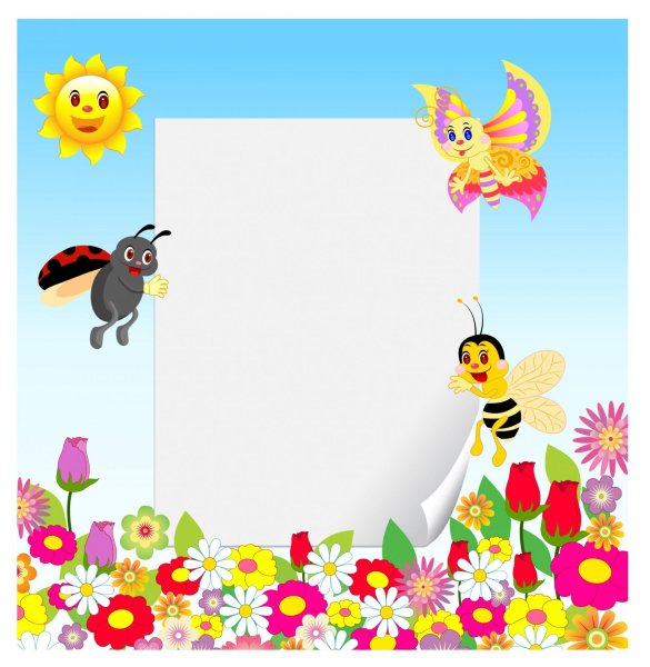 Рамка насекомые для текста