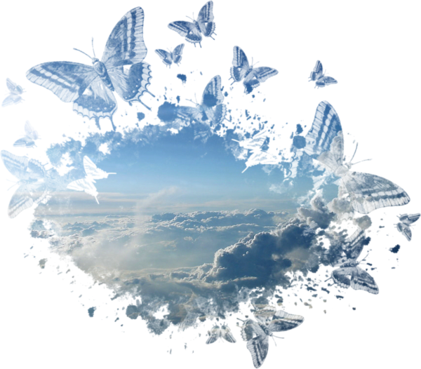 Голубая мечта на прозрачном фоне