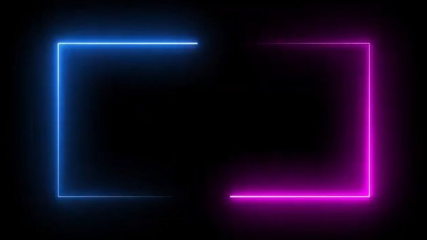 Неоновая прозрачная рамка