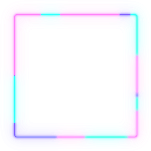 Неоновая рамка без фона