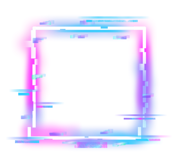 Неоновая квадратная рамка