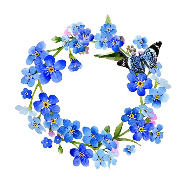 Незабудки венок