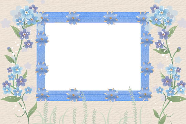 Рамка в голубом цвете