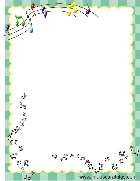 Рамка для текста детская с нотками