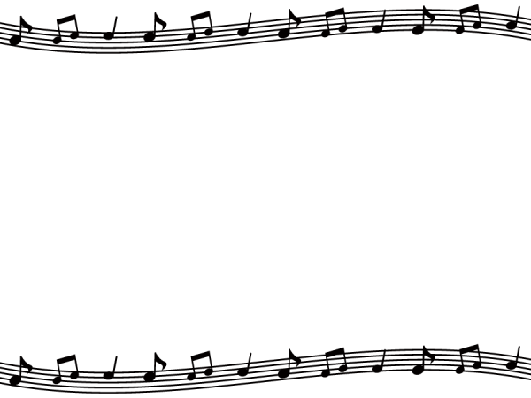 Рамка с нотами черно белая