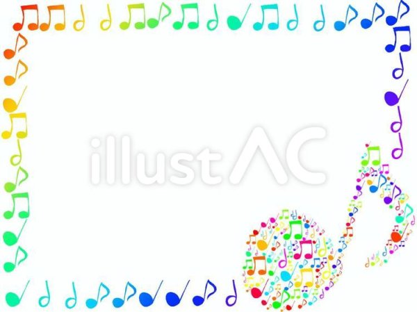 Рамка музыкальная для текста горизонтальная