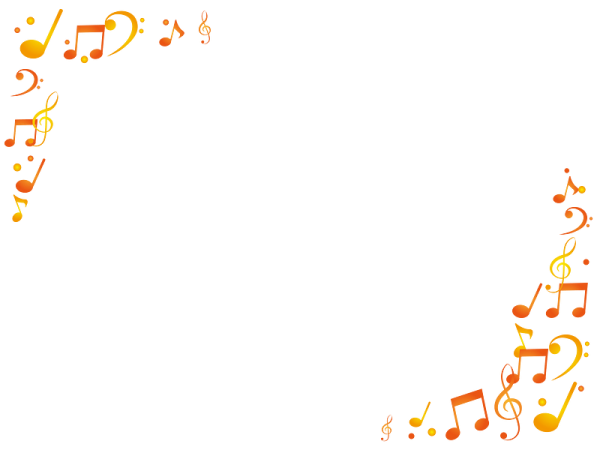 Рамка музыкальная на прозрачном фоне