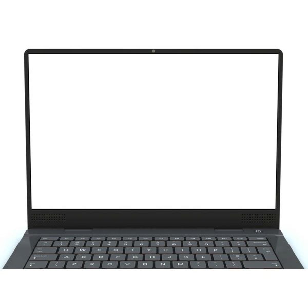 Ноутбук на белом фоне