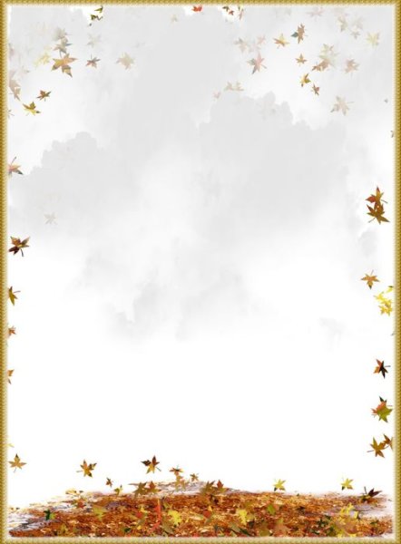 Осенняя рамка для текста вертикальная