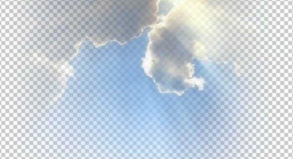 Облачная рамка на прозрачном фоне