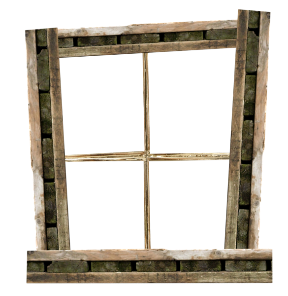 Оконная рама на прозрачном фоне