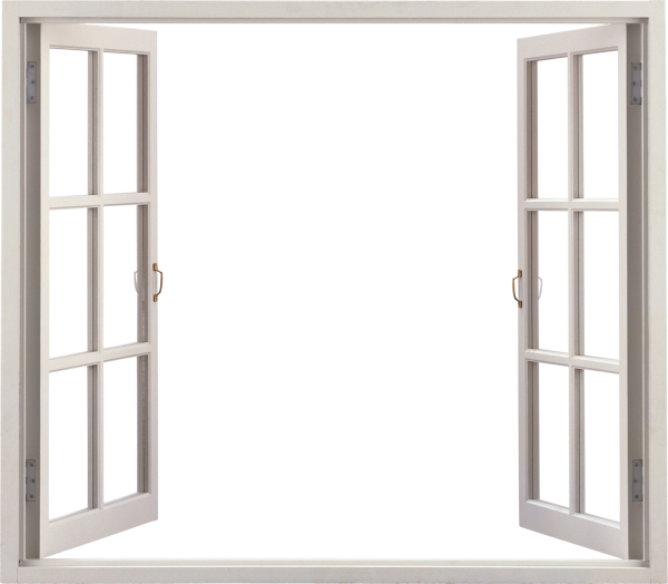 Окно на белом фоне