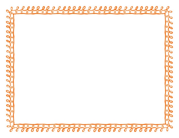 Оранжевая рамка без фона